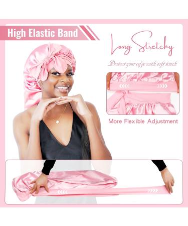 Bonnet Queen Satin Silk Sleep Cap - Adjustable Ladies Night Hair Care & Curler for Curly Long Hair | Mr. Motora - Buy Online on GoSupps.com