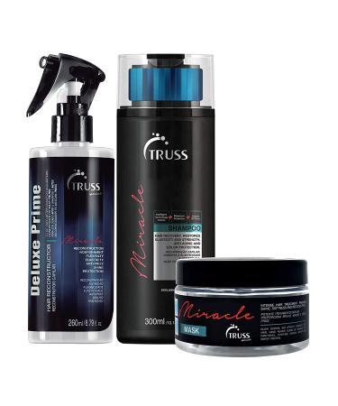 TRUSS Miracle Hair Mask Bundle with Miracle Shampoo and Deluxe Prime Hair Treatment