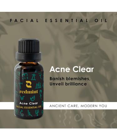 Redmint Acne Clear Facial Essential Oils | Made with 100% Organic TCM Herbal Ingredients Skincare |Natural Tried &True Acne Face Oil | Anti Acne Serum for Face to Skin Radiance| 20ml - Buy Online on GoSupps.com