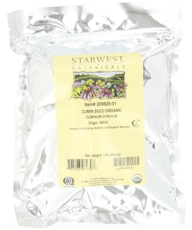 Starwest Botanicals Organic Cumin Seed 1 lb (453.6 g)