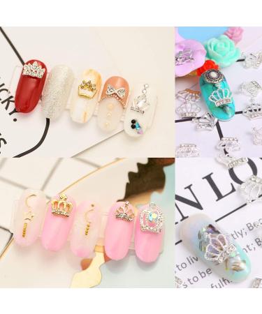 NICENEEDED Nail Decoration Set - 30 Pcs Silver Rhinestones & 3D Metal Gems for Women & Girls - DIY Nail Art Supplies - Style 4 - Buy Online on GoSupps.com