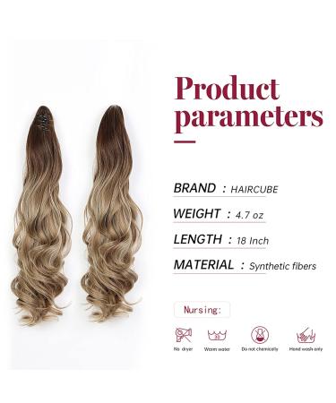 YUECI Clip-In Ponytail Extensions | Real & Synthetic Hair 45.72 cm #11 Perfect Braid Hair Extensions for Effortless Style - Buy Online on GoSupps.com