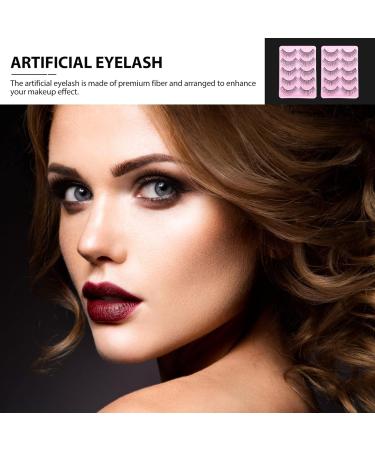 Lurrose 10 Pairs Fake eyelashes makeup eyelash natural faux strip fluffy volume lashes dense false eyelashes eye lashes rhinestone trim Artificial Fiber Lash bulk Miss rhinestones - Buy Online on GoSupps.com