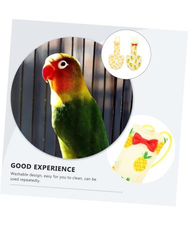 Buy PopetPop Parrot Flight Suit - Adjustable Cotton Diaper Clothing for Birds | Yellow 2-Pack - Buy Online on GoSupps.com