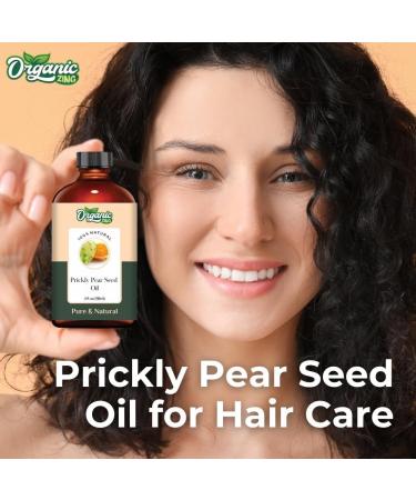 Organic Zing Prickly Pear Seed (Opuntia basilaris P.) Oil | Pure & Natural Carrier Oil for Massage Skincare & Haircare - 118ml/3.99fl oz - Buy Online on GoSupps.com