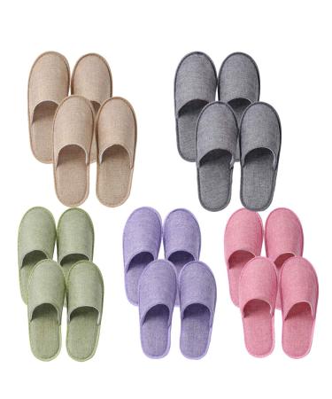UILB 510 Pairs Disposable Home Slippers for Family Spa Guests Hotels Office - Mixed Multi-Color Slippers Home Party, Housewarming