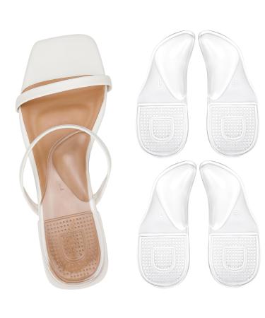 2 Pairs Gel Arch Support Gel Arch Pads for Plantar Fasciitis Relief High Arch Low Arch and Flat Feet Reusable Arch Inserts for Relieve Feet Pressure and Feet Pain (Medium/Small)