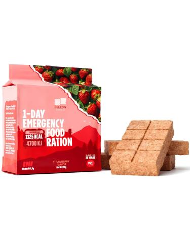 Emergency Food Supply - Strawberry Survival Ration - 20 Years Shelf Life - 1 Day Strawberry 1-Day