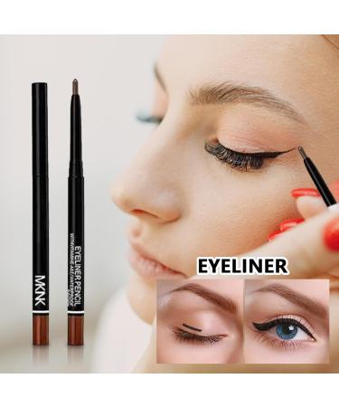 Colored Eyeliner Pencil - Long-Lasting Colored Eyeliner Pens for Women Multifunctional Automatic Rotation Eyeliner Eye Makeup Eye Eyeliner Pencil for Makeup Fancy Dress Brown - Buy Online on GoSupps.com