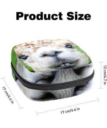 Alpaca Llama Sanitary Napkin Storage Bag | Portable First Period Pads & Tampons Holder for Girls | Travel Makeup Bag | Large Capacity Multicoloured - Buy Online on GoSupps.com