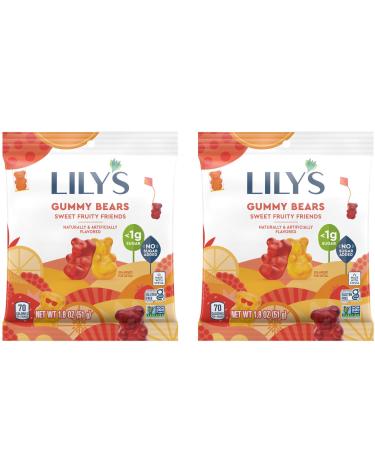 Lily's Assorted Flavored No Sugar Added Gummy Bears Bag 1.8 oz