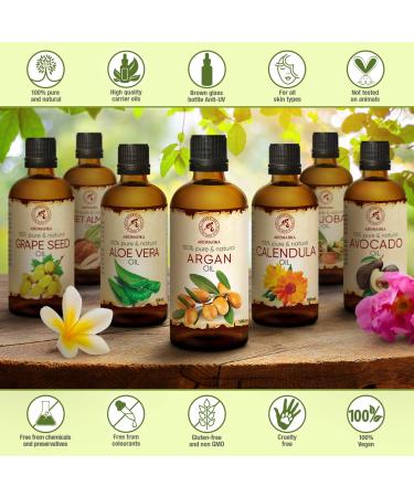 Pure Cold-Pressed Argan Oil 100ml - Argania Spinosa for Skin Hair & Nails - Natural Facial Care & Body Care - Buy Online on GoSupps.com
