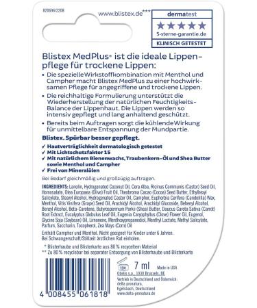 Blistex MedPlus Jar | 7 ml Menthol Lip Balm - Moisturizing & Soothing | International Shipping - Buy Online on GoSupps.com