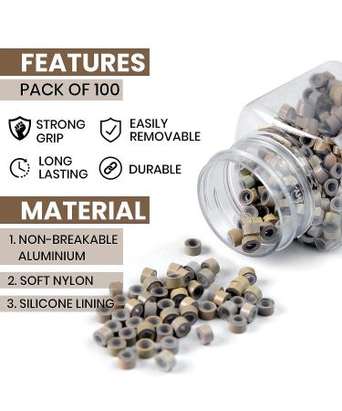 2500 Silicone-lined Hair Extension Beads - 5 Color Microbeads for Hair Extensions - Buy Online on GoSupps.com