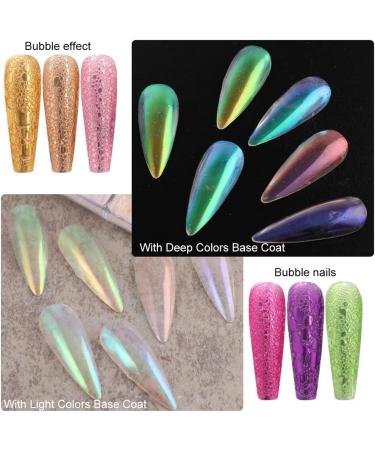 Chrome Nail Powder Set - 6 Colors Metallic Mirror Aurora Powder for Resin Manicure - Buy Online on GoSupps.com
