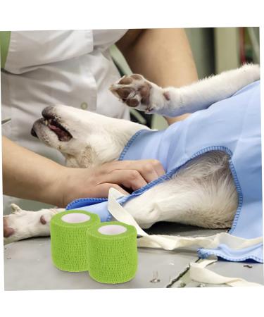 FRCOLOR 3 Rolls Pet Glue Tape - Dog & Cat Athletic Non-Woven Sports Tape (Green 5x5cm) for Ankle & Paw Support - International Shipping Available - Buy Online on GoSupps.com