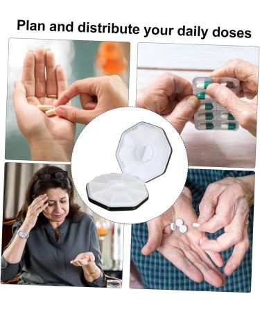 Aluminum Alloy Medicine Box - Splitter & Cutter | 8.7x8.7cm Black | International Shipping Available - Buy Online on GoSupps.com