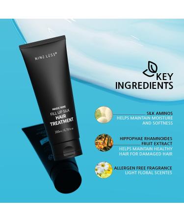 NINELESS Professional Hair Smoothing Treatment 200ml - Deep Hydration & Damage Repair | Anti-Frizz Heat Protectant with Natural Fruit Extracts - Buy Online on GoSupps.com