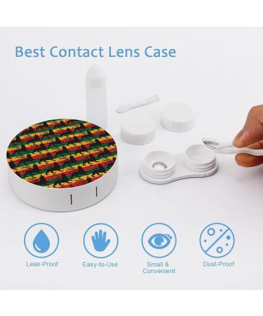 Buy Rastafarian Flag Lion Contact Lens Case - Portable Travel Lens Box with Mirror - International Shipping Available - Buy Online on GoSupps.com