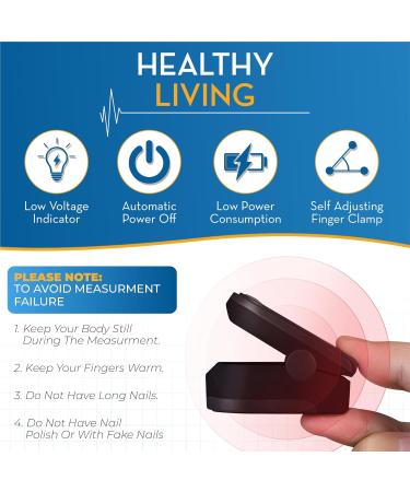 BEC PULSE OXIMETER - Includes 2x AAA lanyard and user manual. For Adults and Children - Buy Online on GoSupps.com