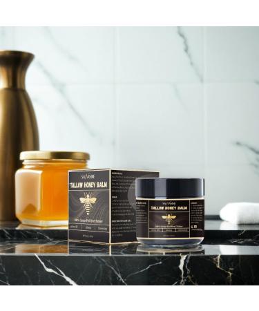 Organic Tallow Honey Balm for Nourishing Face and Body Cream 100% Grass-Fed Beef Tallow Body Butter For Dry Skin Moisturizing With Olive Oil Honey Calendula For Sensitive Skin Repair -60G(2.16Oz) - Buy Online on GoSupps.com