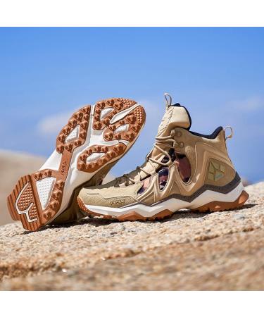 RAX Men's Peak Wolf Waterproof Hiking Boot | Lightweight Backpacking Shoe | Khaki, Size 12 - Buy Online on GoSupps.com