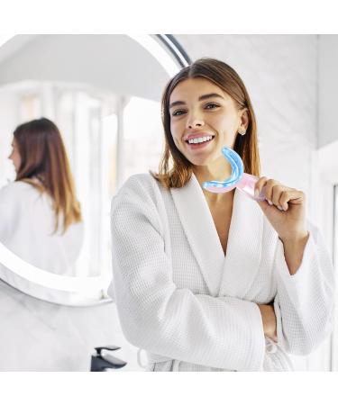 Teeth Whitening Kit - COOLPEEN 16 LED Light & Gel Refills - Sensitivity Free Whitener for Home & Travel - Pink - Buy Online on GoSupps.com
