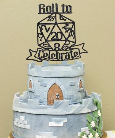 D20 Dice DnD Birthday Cake Topper DnD Theme Roll to Celebrate Cake Decor Fantasy Role-Playing Theme Party Favor TRPG Player Birthday Decoration Supplies - Buy Online on GoSupps.com