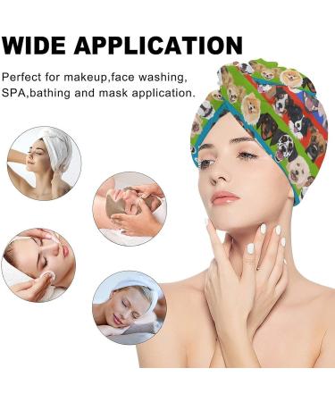 Buy Colorful Dogs Microfiber Hair Towel Wrap - Super Absorbent 10"x26" Hair Turban for Women - Buy Online on GoSupps.com