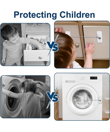 Window Safety Locks 2PCS Child Security Premium Wire Catch Lock Set No Punching UPVC Self Adhesive Window Restrictor-Locks with Keys for Protect Children Kids Baby Home Schools Doors Windows Cupboard Style2 - Buy Online on GoSupps.com