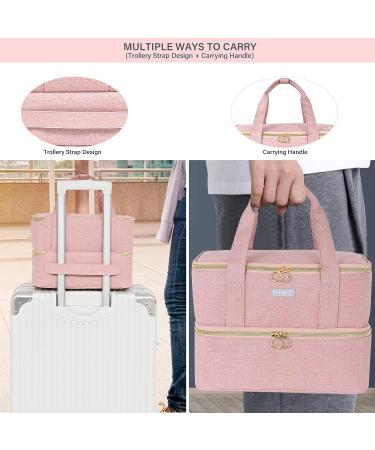 Nail Polish Organizer Double-Layer Storage Case for 40 Bottles (15ml/0.5 fl.oz) + Portable Nail Lamp Holder - Nail Tech Essential Carry Bag - Buy Online on GoSupps.com