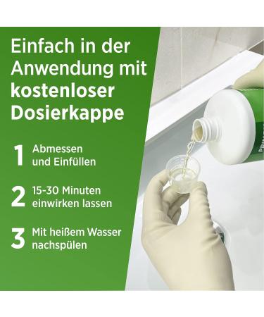 Prinox 4x 1000ml Drain Cleaner - Ultra Strong Biodegradable Pipe Cleaner for Hair & Food Residues - 15 Applications - Gentle & Heat-Free - Made in Germany - Buy Online on GoSupps.com