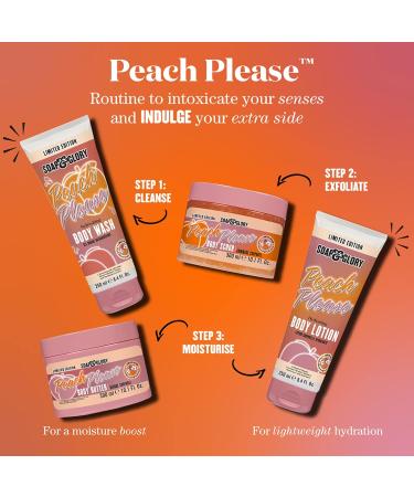Soap & Glory Peach Please Body Wash - Hydrating 250ml Lotion with Peach Blossom & Magnolia Scent - Moisturizing Scented Cleanser for All Skin Types - Buy Online on GoSupps.com