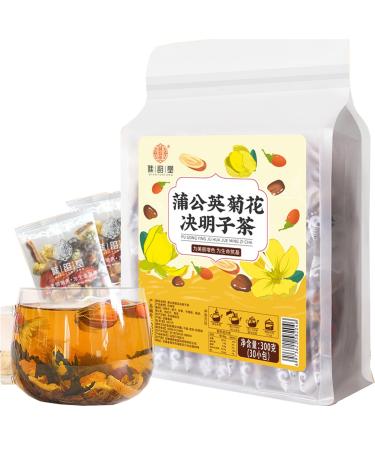 Dandelion Chrysanthemum Cassia Seed Tea 300g 30 Teabags 10g/bag - Burdock Root Goji Berries Combination of Floral Tea