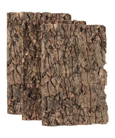ULTECHNOVO Cork Terrarium Background 3Pcs Cork Bark Terrarium Backdrop Tank Background Reptile Climbing Wall Decor Habitat Accessories for Turtle Gecko Lizard Tortoise Frog