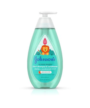 Johnson's No More Tangles 2-in-1 Detangling Hair Shampoo & Conditioner for Kids & Toddlers Gentle & Tear-Free Hypoallergenic & Free of Parabens Phthalates Sulfates & Dyes 20.3 fl. oz