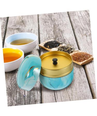 CYYHGD 2pcs Loose Powder Storage Box Dusting Powder Gift Tin Decorative Flower Tea Jar Tea Stash Candy Tin Puff Candy Decor Loose Powder Storage Jar Blue and White Porcelain Tinplate Food - Buy Online on GoSupps.com