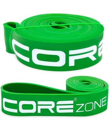 COREZONE Resistance Band | Home Gym Exercise Workout Bands for Butt Leg Glute Yoga Pilates CrossFit Fitness Physical Therapy Stretch | Multicoloured Resistance Bands for Men & Women Green
