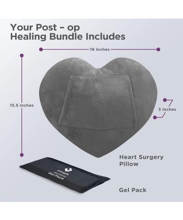 Zomaple Open Heart Surgery Pillow with Gel Pack - Post-Operative Comfort Gift for Mastectomy, Hysterectomy, and Bypass Surgery Recovery - Buy Online on GoSupps.com