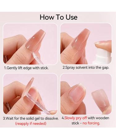  Berriphonia Nail Glue Remover - Solid Gel Polish Cleaner | 55ml Nail Glue Remover Spray for Women Beginners French Tip Application Ideal for Salon Professionals - Buy Online on GoSupps.com