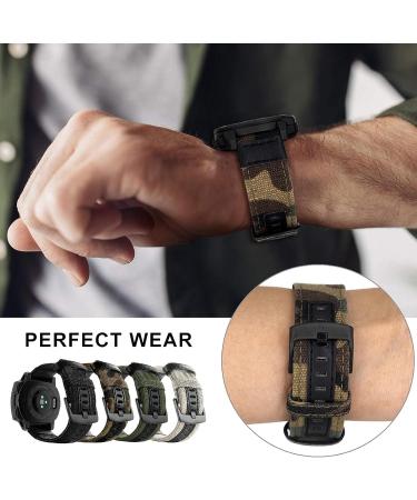 Abanen 22mm Nylon Military Style Watch Band for Garmin Instinct - Durable Wristband Strap - Buy Online on GoSupps.com