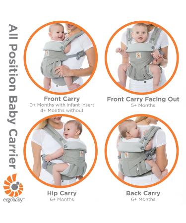 Ergobaby 360 All-Position Baby Carrier with Lumbar Support, 12-45 lbs, Carbon Grey Cool Air Mesh - Buy Online on GoSupps.com
