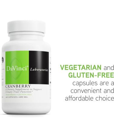 DAVINCI Labs Cranberry - Urinary Tract Health Support* - Cranberry Extract with Quinic Citric & Malic Acid - Vegetarian Gluten-Free - 60 Capsules - Buy Online on GoSupps.com