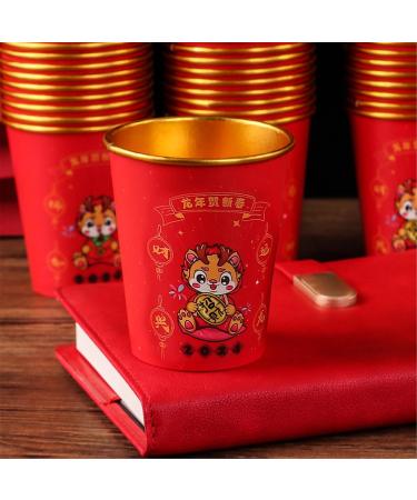 Set of 50 Paper Drinking Cups Dragon Theme Paper Beverage Cups Throwaway Paper Cups Suitable for Party and Gatherings - Buy Online on GoSupps.com