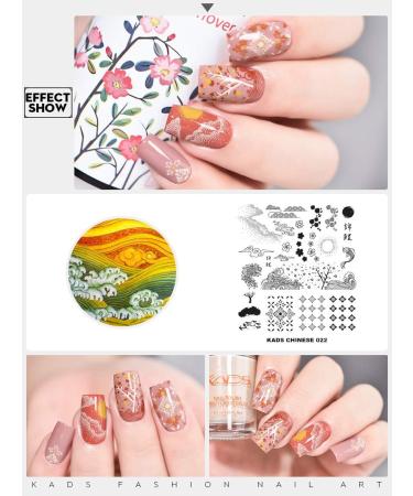 KADS Nail Art Stamping Plates Set Image Template Stencils Pattern with Stamping Plates Holder Case Organizer (CN022) - Buy Online on GoSupps.com