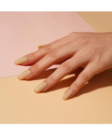 Bluesky 2 in 1 Matte Colour & Top Gel Nail Polish 10ml Apricot - LBM04 Matte Finish No Top Coat Needed Nude Gel Nail Polish for 21 Day Manicure Requires Curing Under LED UV Nail Lamp - Buy Online on GoSupps.com