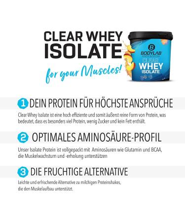 BODYLAB24 Clear Whey Isolate 1200g - Pink Grapefruit | 96% Whey Protein Powder | Refreshing Protein Shake for Muscle Building - Buy Online on GoSupps.com