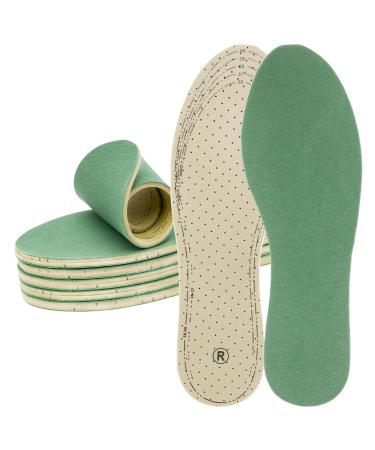 6 Pair Breathable Shoe Insoles for Women Men Crystal Velvet Latex Barefoot Shoe Inserts Thin Soft Comfort Cuttable and Washable Replacement Inserts of Foam That Fit in Any Shoes(Woman 7-11 Men 6-9 ) M US 7-11 Women/US 6-9 Men/EU 36-40/Uk 3-8
