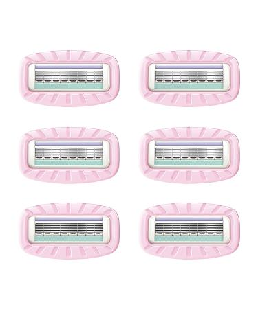 Amazon Basics Women's 4-Blade Razor Refills - Fits Amazon Basics and Venus Handles - Moisturizing Surround - 6 Refill Cartridges - Buy Online on GoSupps.com