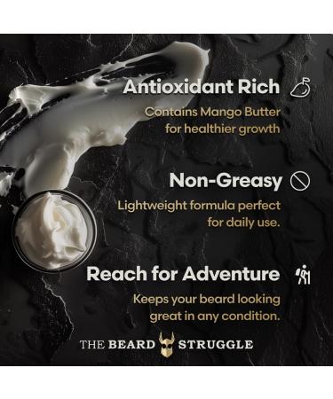 Beard Struggle Viking Storm Beard Cream for Men - Moisturizer & Softener with Avocado & Jojoba Oils - Itch Relief & Hydration for Beards & Mustaches - 50g - Buy Online on GoSupps.com